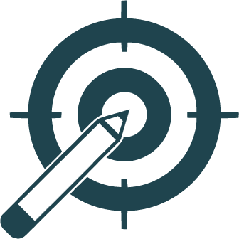 crayon qui dessine une cible